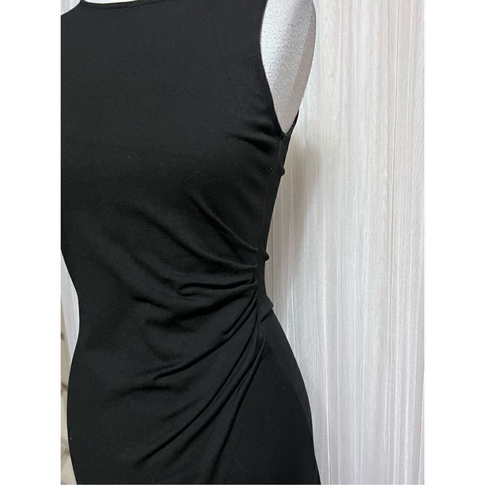 Kenneth Cole Black Sleeveless Ruched Tank Style Fitted Dress Size XS - Picture 2 of 5
